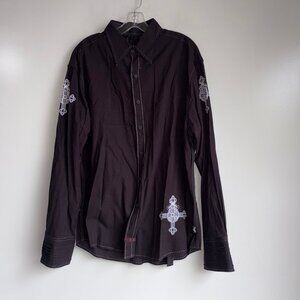 Fender Custom Shop by Rock & Roll Religion Button Down Shirt Men's XL Black